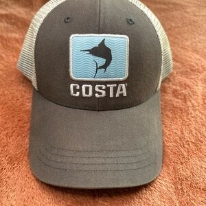 Costa Charcoal and Light Blue Cap